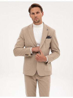Pierre Cardin Erkek Bej Slim Fit Ceket 50317671-VR011