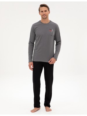 Pierre Cardin Erkek Koyu Gri Pijama Takımı 50322635-VR080