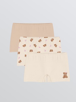 Lc Waikiki Yeni Sezon Ayı Teddy Baskılı Kız Çocuk Boxer 3'lü