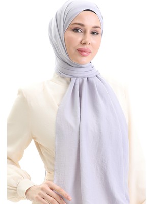 Pamuklu Soft Şal 70283-34 Gümüş Gri