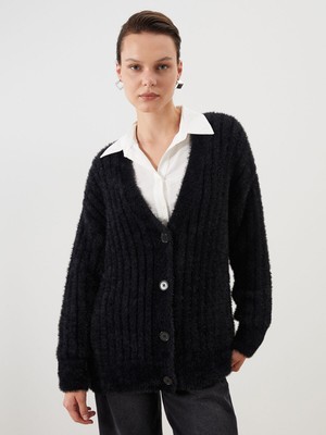 Lc Waikiki Yeni Sezon V Yaka Kadın Pelüş Triko Hırka