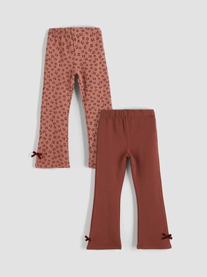 Lc Waikiki Yeni Sezon Baskılı Kız Çocuk Tayt 2'li