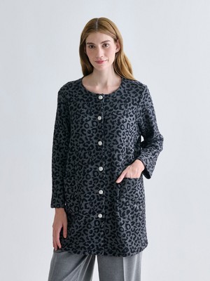 Lc Waikiki Yeni Sezon Bisiklet Yaka Leopar Desenli Kadın Hırka