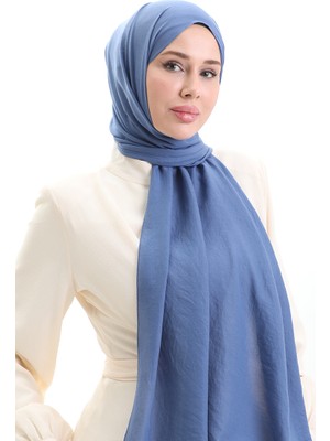Pamuklu Soft Şal 70283-17 Indigo