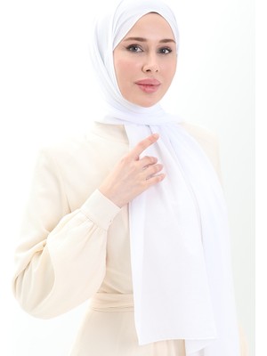 Pamuklu Soft Şal 70283-32 Beyaz
