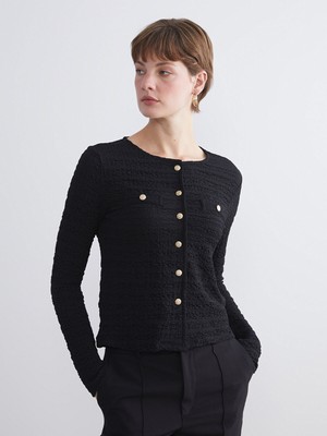 Lc Waikiki Yeni Sezon Bisiklet Yaka Dokulu Kadın Hırka