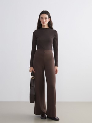 Lc Waikiki Yeni Sezon Beli Lastikli Geniş Paça Kadın Pantolon