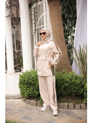 MİMİ LUXURY WEAR Kadın Tesettür Eşofman Takımı Alt-Üst Takım Fermuarlı 514