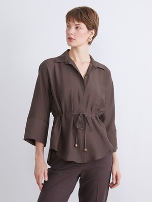 Lc Waikiki Yeni Sezon Oversize Modal Karışımlı Kadın Gömlek