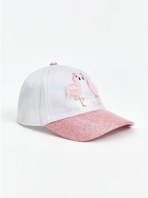 Lc Waikiki Yeni Sezon Flamingo Nakışlı Kız Çocuk Kep Şapka