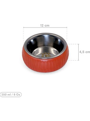 Mikopet Organik Seramik Mama Kabı Kiremit