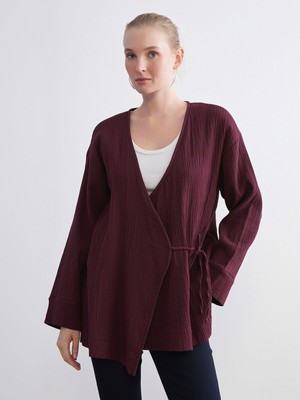 Lc Waikiki Yeni Sezon Kruvaze Yaka Dokulu Kadın Kimono