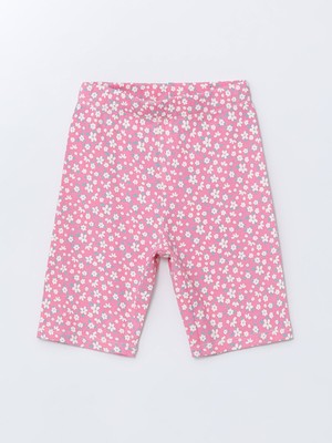 Lc Waikiki Yeni Sezon Beli Lastikli Çiçekli Kız Çocuk Tayt