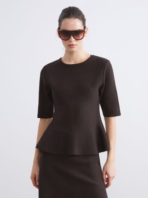 Lc Waikiki Yeni Sezon Bisiklet Yaka Peplum Kadın Triko Kazak