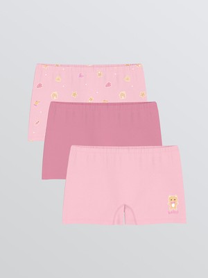 Lc Waikiki Yeni Sezon Baskılı Kız Çocuk Boxer 3'lü
