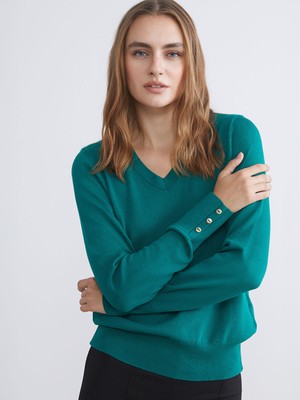 Lc Waikiki Yeni Sezon V Yaka Kadın Triko Kazak