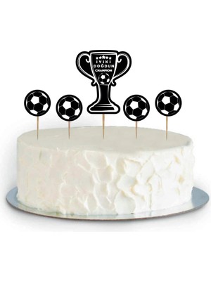 Champion Siyah Beyaz Cupcake Süsü