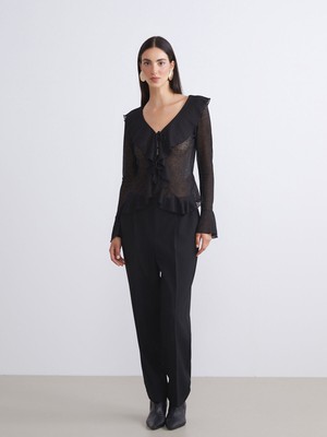 Lc Waikiki Yeni Sezon Loose Fit Kadın Pileli Pantolon