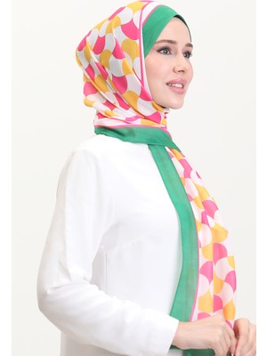 Desenli Soft Şal 70266-11 Sarı Pembe