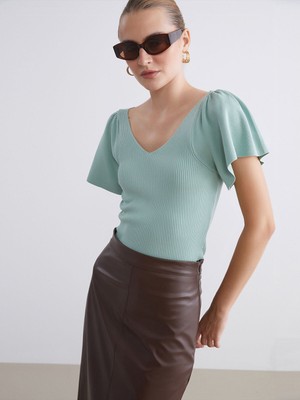 Lc Waikiki Yeni Sezon V Yaka Kadın Triko Kazak