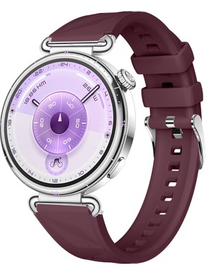Sneezy Huawei Watch Gt6 41MM Ile Uyumlu Prism Metal Tokalı Soft Yumuşak Silikon Kordon