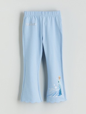 Lc Waikiki Yeni Sezon Beli Lastikli Elsa Baskılı Kız Çocuk Tayt Pantolon