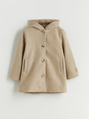 Lc Waikiki Yeni Sezon Kapüşonlu Kız Çocuk Kaşe Kaban