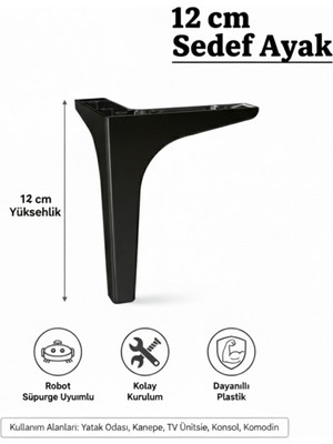 12 cm Mobilya Kanepe Sehpa Tv Ünitesi Koltuk ve Konsol Ayağı