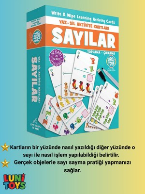 Circle Toys Yaz-Sil Aktivite Kartları Sayılar
