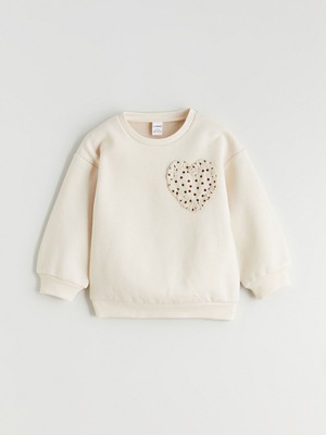 Lc Waikiki Yeni Sezon Bisiklet Yaka Kız Çocuk Sweatshirt