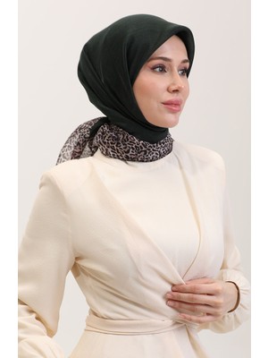 Etnik Kehribar Eşarp 70292-05 Zümrüt Yeşili