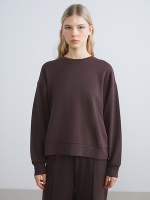 Lc Waikiki Yeni Sezon Bisiklet Yaka Oversize Kadın Sweatshirt