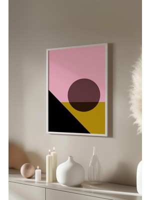 Bauhaus Serisi Beyaz Çerçeveli Poster, Tablo No:76