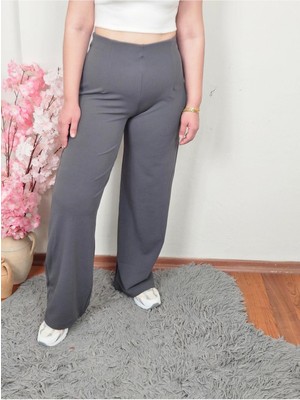 Krep Kumaş Füme Palazzo Pantolon