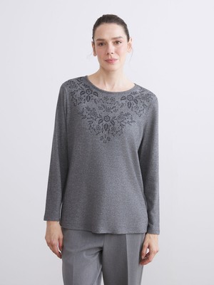 Lc Waikiki Yeni Sezon Bisiklet Yaka Çiçek Nakışlı Bluz