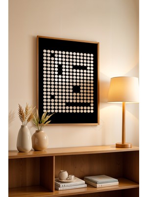 Bauhaus Serisi Ahşap Çerçeveli Poster, Tablo No:40