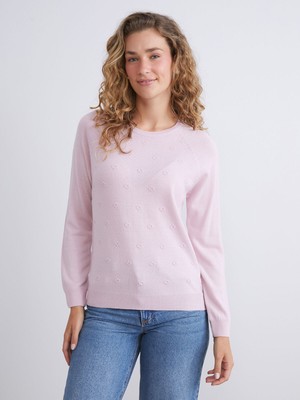 Lc Waikiki Yeni Sezon Bisiklet Yaka Çiçekli Kadın Triko Kazak