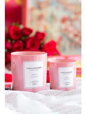 Le Jardin Vanilla Bourbon Kokulu 2'li Mum Seti Pembe 120 gr - 200 gr