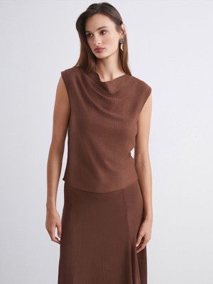 Lc Waikiki Yeni Sezon Dökümlü Yaka Dokulu Bluz