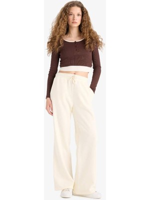 Defacto Kadın Eşofman Alt A0954AX/ER91 Ecru