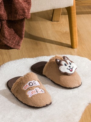 Lc Waikiki Yeni Sezon Nakışlı Pelüş Kadın Ev Terliği