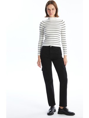 Lc Waikiki Yeni Sezon Straight Fit Kadın Kargo Jean Pantolon