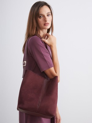 Lc Waikiki Yeni Sezon Süet Görünümlü Kadın Omuz Çantası ve Cüzdan