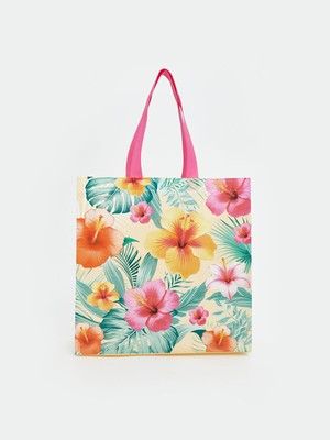 Lc Waikiki Yeni Sezon Çiçek Desenli Kadın Alışveriş Çantası
