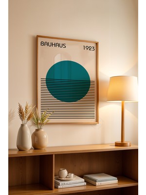 Bauhaus Serisi Ahşap Çerçeveli Poster, Tablo No:20
