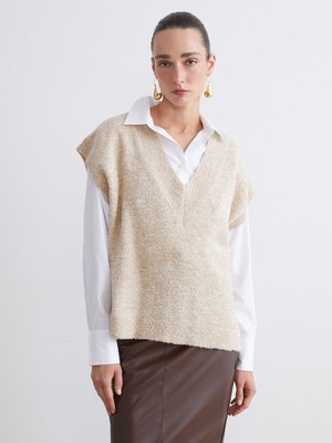 Lc Waikiki Yeni Sezon V Yaka Kadın Triko Süveter