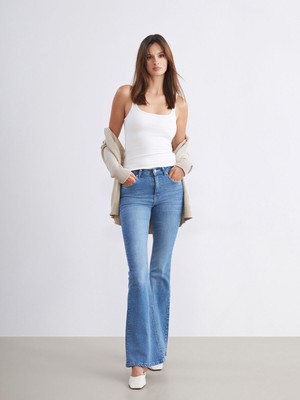 Lc Waikiki Yeni Sezon Flare Kadın Jean Pantolon