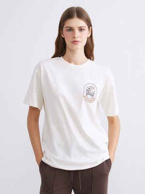 Lc Waikiki Yeni Sezon Bisiklet Yaka Harry Potter Baskılı Kadın Tişört