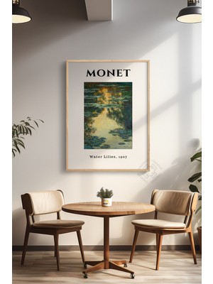 Claude Monet Serisi Ahşap Çerçeveli Poster, Tablo Duvar Dekoru No:11