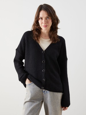 Lc Waikiki Yeni Sezon V Yaka Oversize Kadın Triko Hırka